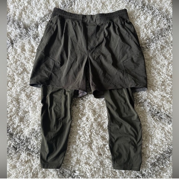 Lululemon Active Expert Short Tight 6" Heathered Dark Olive / Dark Olive. - Picture 1 of 3